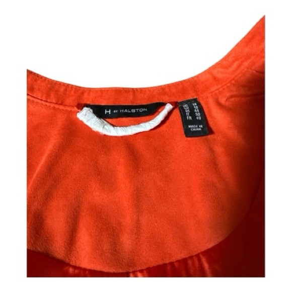 H by Halston Orange Mesh Zip Jacket | Size 14 - Picture 5 of 9